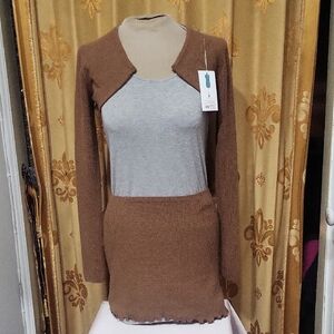 Custom Made Shrug + Mini Skirt Cashmere Blend